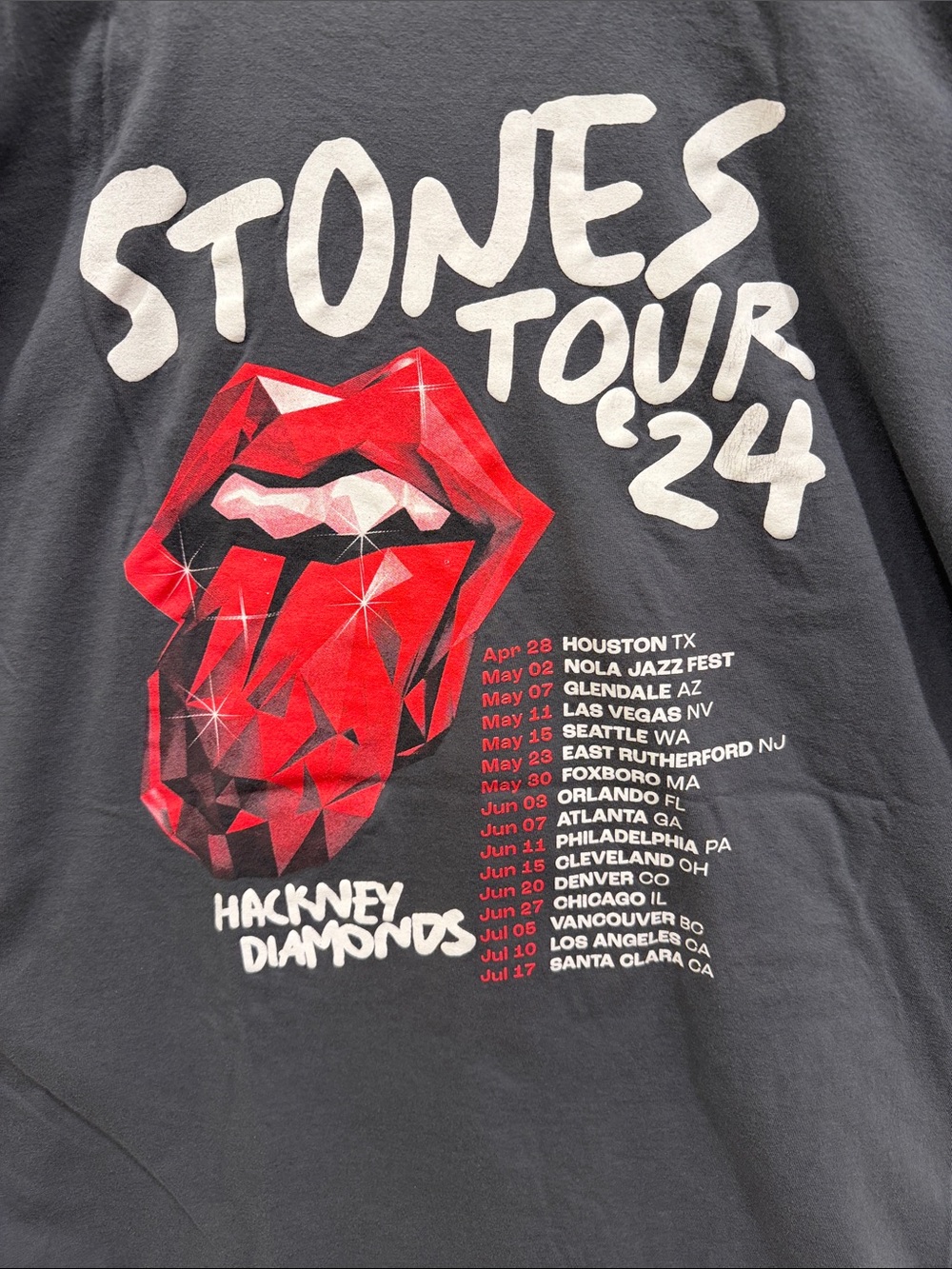 Rolling Stones Hackney Diamonds Tour 2024 Tee XXL Double Sided Shirt - Picture 4 of 12